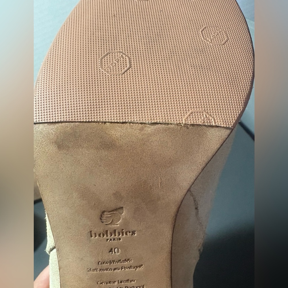 BOBBIES PARIS High-Heeled Suede Leather Ankle Boots - Picture 10 of 11